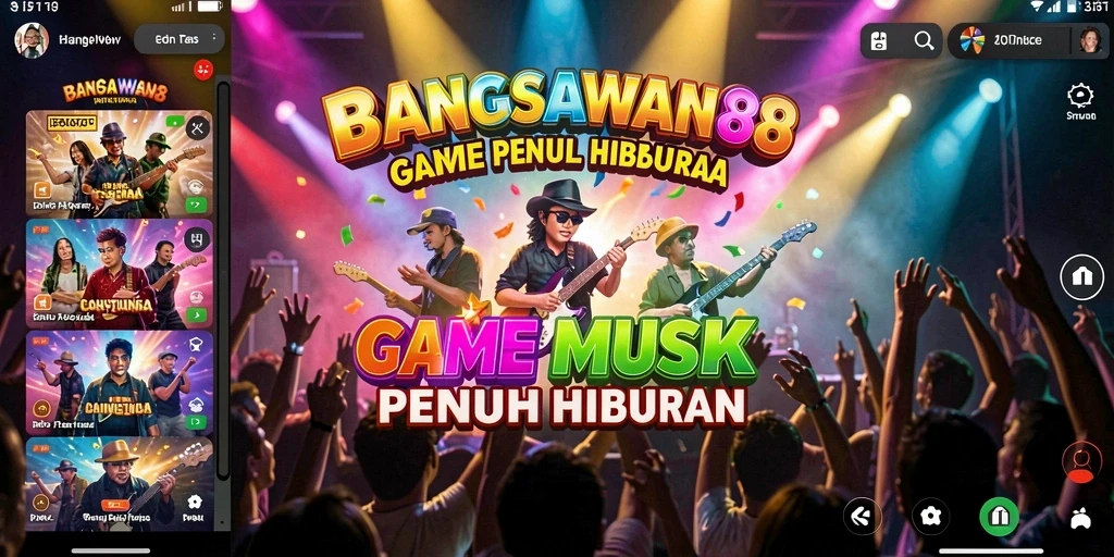 Screenshot gameplay BANGSAWAN88 menampilkan aksi bermain musik yang seru.