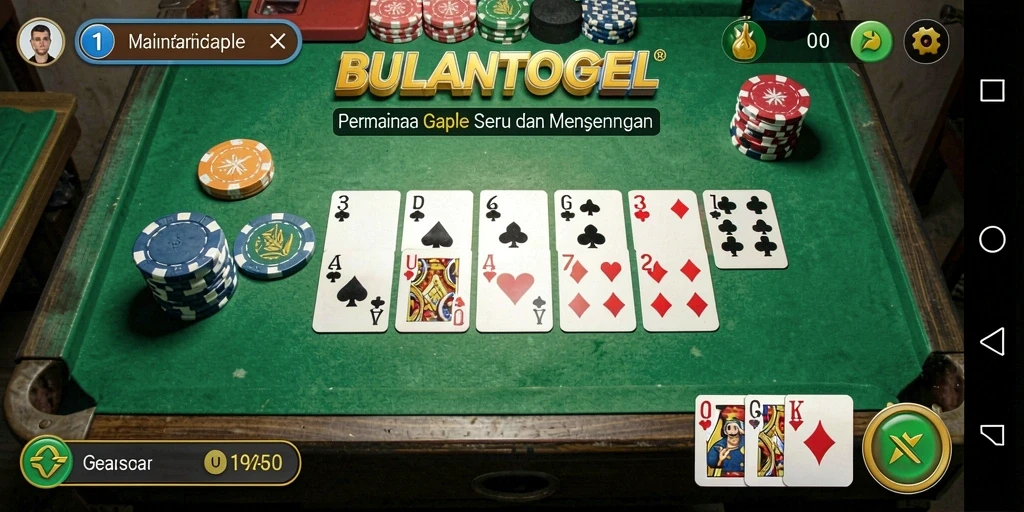 Screenshot gameplay Gaple yang menarik dan seru.