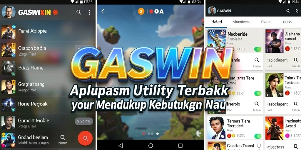 Tampilan antarmuka GASWIN yang sederhana namun fungsional.