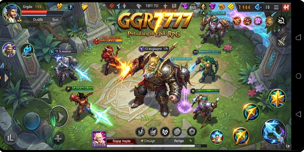 Tampilan menarik dari gameplay RPG GGR7777