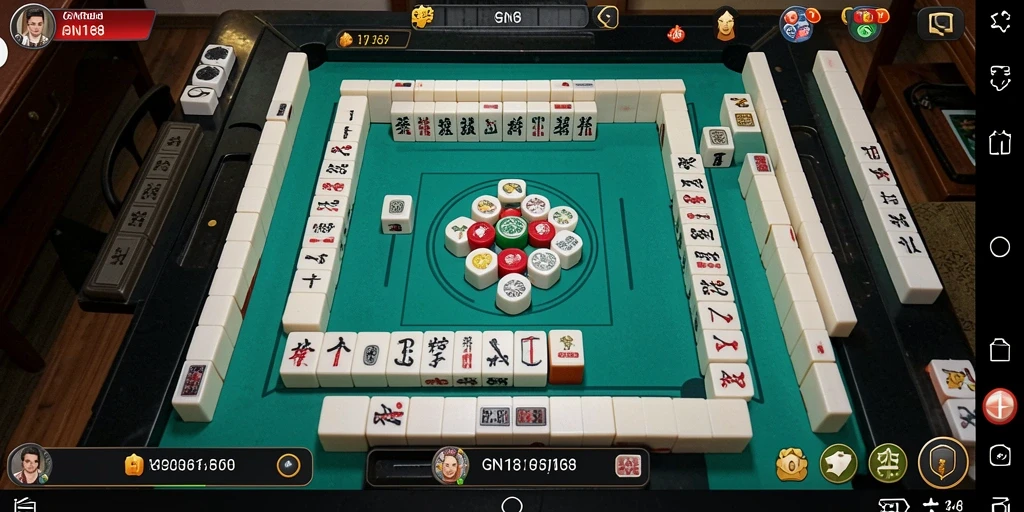 Screenshot gameplay GN168 menampilkan aksi seru permainan Mahjong.