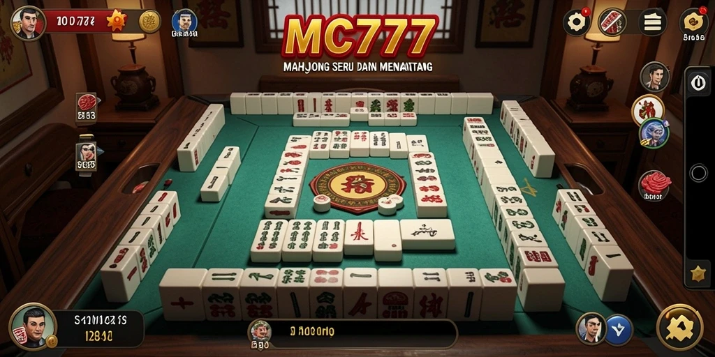 Tampilan gameplay menarik dari MC777 yang menunjukkan serunya bermain Mahjong.
