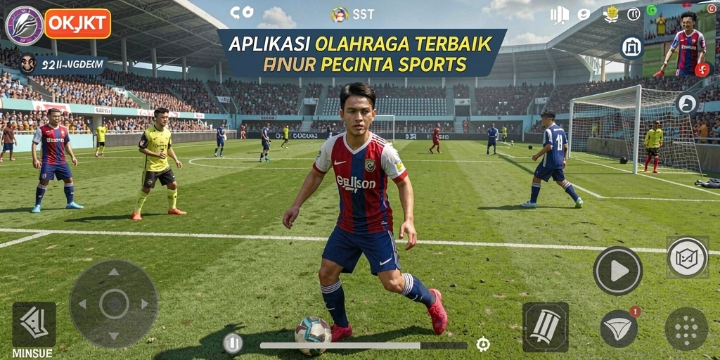 Tampilan seru dari gameplay OKJKT di aplikasi Sports.