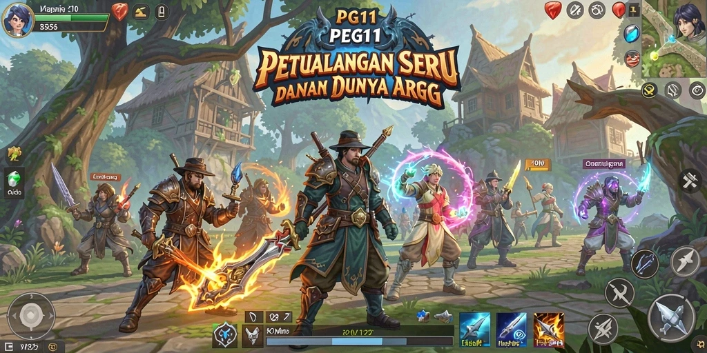 Screenshot utama PG11 menampilkan karakter bertarung melawan monster dalam gameplay ARPG yang seru.