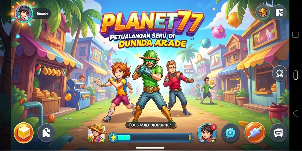 Tampilan gameplay seru di PLANET77 dengan tantangan menarik.