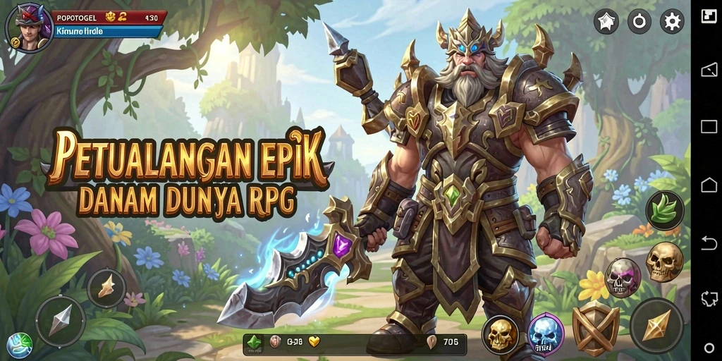 Tampilan epik petualangan RPG di POPOTOGEL.