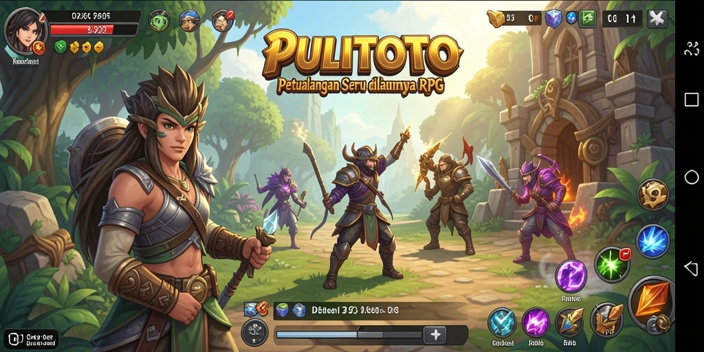 Tangkapan layar menampilkan aksi seru di dunia RPG PULITOTO.