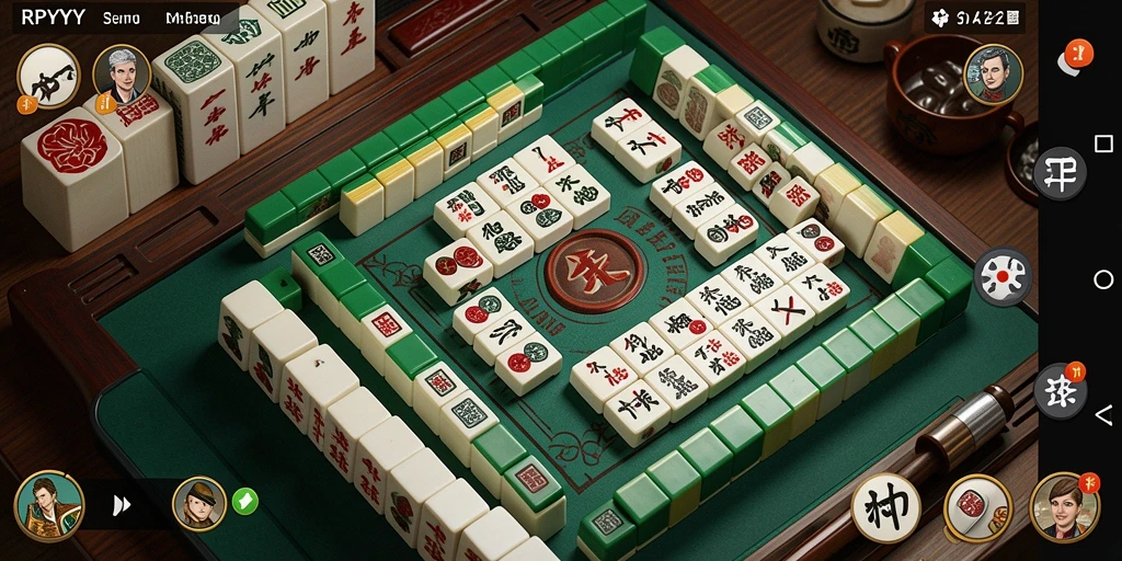 Screenshot gameplay RPYYY yang menampilkan tantangan Mahjong.