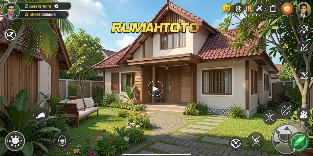 Screenshot RUMAHTOTO menampilkan keseruan dalam merancang rumah impian.