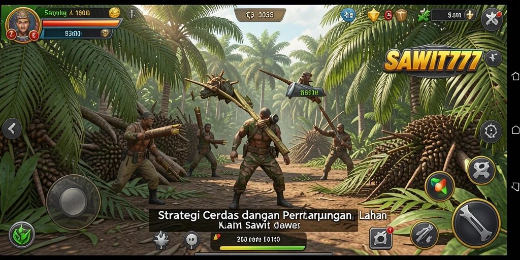 Tampilan gameplay menarik SAWIT777 dengan strategi perkebunan sawit.