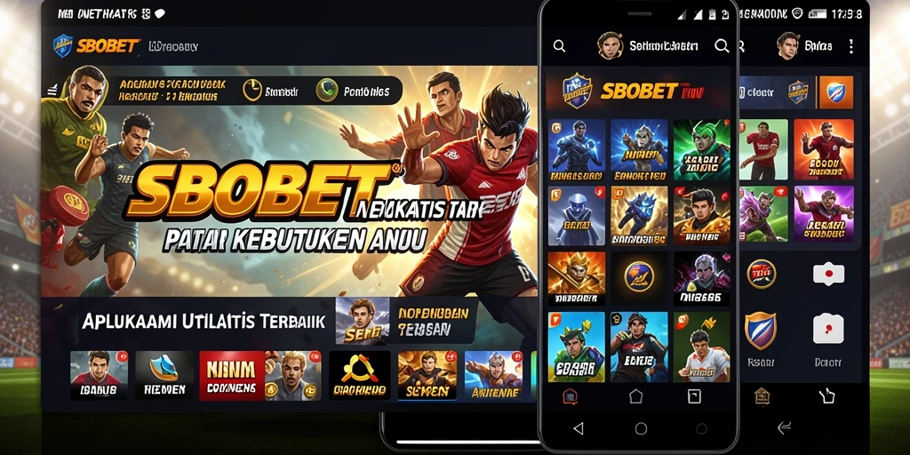 Tampilan utama SBOBET dengan berbagai fitur Utility.