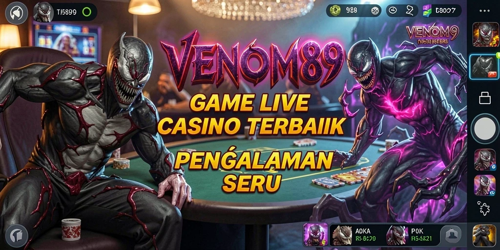 Antarmuka permainan Live Casino yang menarik dan interaktif.