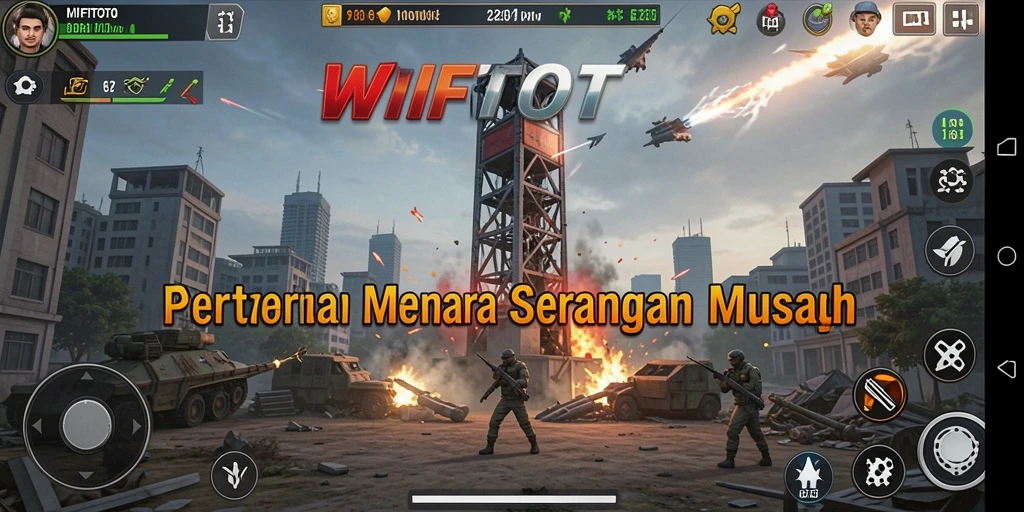 Tampilan gameplay seru dari WIFITOTO yang penuh strategi Tower Defense.